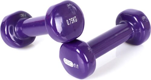 Kézi súlyzó szett, 2×0,75 kg – vinyl borítás, lila – EB-Fit
