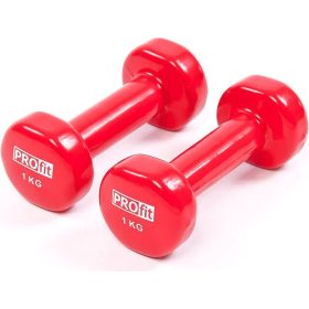 Kézisúlyzó szett 2×1 kg vinyl piros EB-Fit