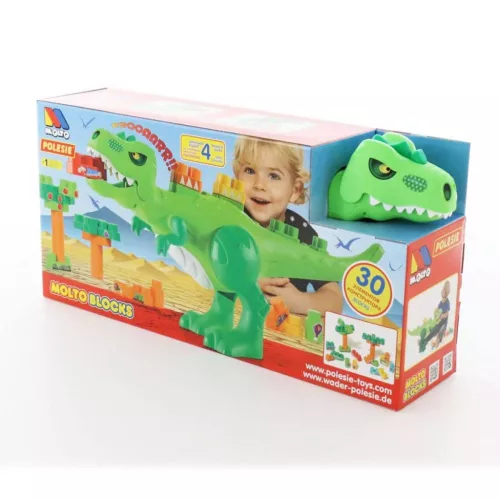 Dínós T-Rex építőjáték 30 db – Molto Blocks