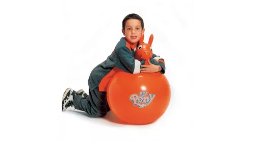 Pónifejű ugrálólabda, füleslabda 45 cm narancs – Gymnic My Pony