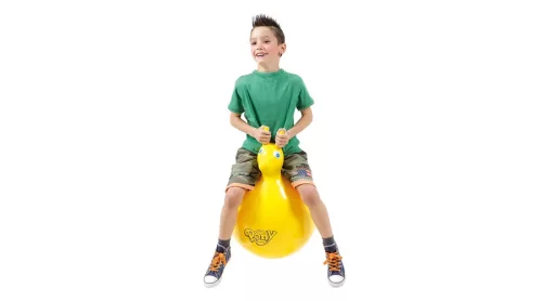 Pónifejű ugrálólabda, füleslabda 45 cm narancs – Gymnic My Pony