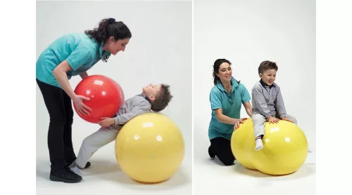 Mogyorólabda és fiziohenger 40x65 cm piros – Gymnic Fizio-Roll