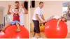 Gimnasztikai labda óriáslabda 120 cm piros – Gymnic Fizio
