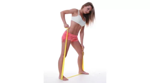 Erősítő gumiszalag 150 cm erős ellenállás zöld – Dittmann Fit-Band