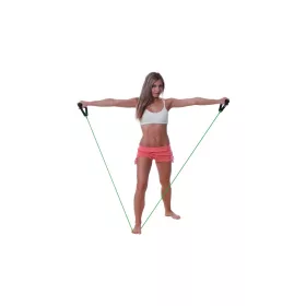   Erősítő gumikötél szivacsos fogantyúval 125 cm közepes ellenállás zöld – Dittmann Fit-Tube