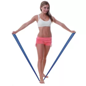   Erősítő gumiszalag 150 cm extra erős ellenállás kék – Dittmann Fit-Band