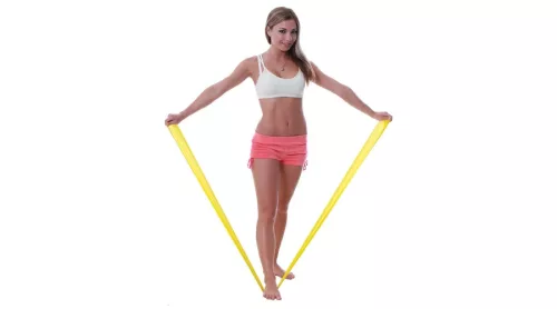 Erősítő gumiszalag 150 cm extra erős ellenállás kék – Dittmann Fit-Band