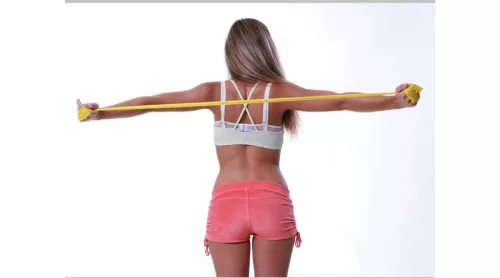 Erősítő gumiszalag 150 cm extra erős ellenállás kék – Dittmann Fit-Band