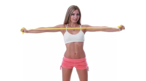 Erősítő gumiszalag 150 cm extra erős ellenállás kék – Dittmann Fit-Band