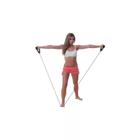  Erősítő gumikötél szivacsos fogantyúval 125 cm extra erős ellenállás kék – Dittmann Fit-Tube