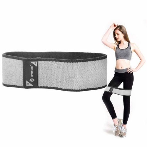 Comberősítő Hip band erősítő szalag szürke 76 cm Springos