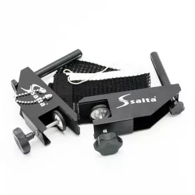   Pingponghálótartó, hálóval – fekete, szorítócsavaros kivitel – Salta