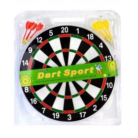   Darts tábla, kétoldalas – 6 db nyíllal, 36 cm – PRO-Sport
