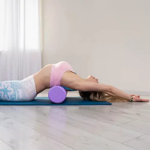SMR masszázs henger masszírozó vékony 30×10 cm, lila – PRO-Sport