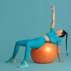 Gimnasztikai labda 85 cm lila – durranásmentes, pumpával - Salta
