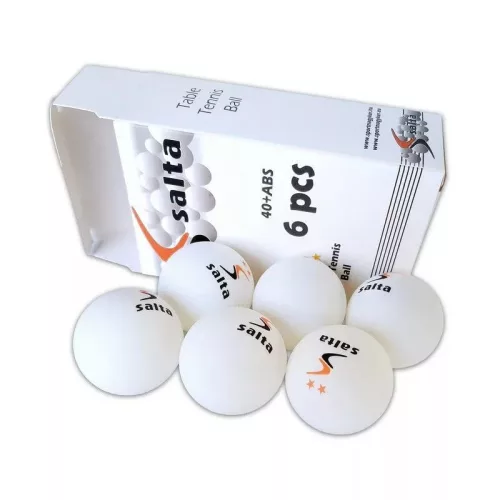 Pingponglabda szett, 6 db – 2 csillagos, fehér – SALTA