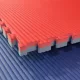 Puzzle tatami szőnyeg, 100×100×4 cm, szegéllyel – kék-piros, PRO-Sport