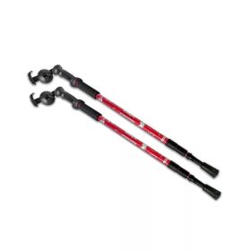   Túrabot állítható hosszúsággal, alumínium, 68-138 cm, piros – Salta