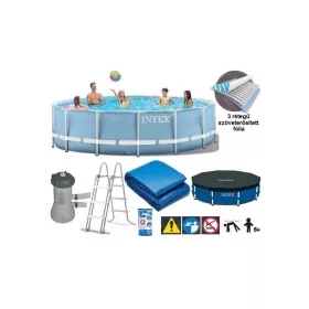   Vízforgatós medence szett, fémvázas 457x107 cm - INTEX PRISM FRAME POOL 26724
