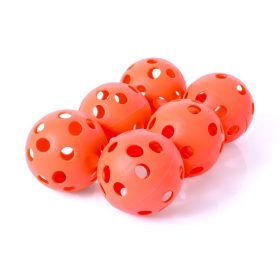 Floorball labda szett 6 db – 70 mm, piros – PRO-Sport