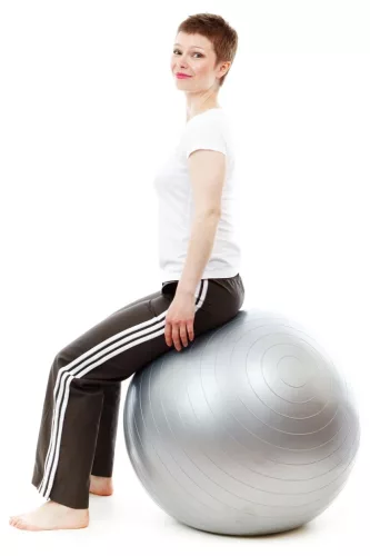 Gimnasztikai labda PREMIUM Durranásmentes 55 cm pumpával SMJ Kék