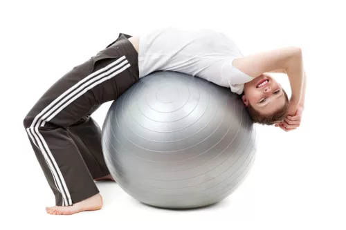 Gimnasztikai labda PREMIUM Durranásmentes 55 cm pumpával SMJ Kék