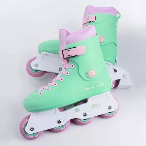 Állítható görkorcsolya Retro 39-42 Menta-Pink SMJ Sport