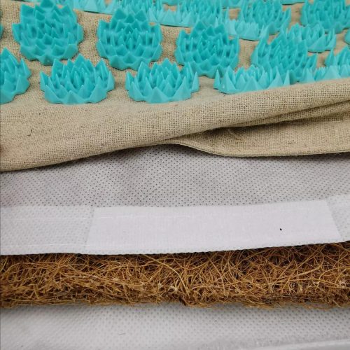 Akupresszúrás matrac, tűpárna, iplikátor, párnával PREMIUM ECO Len, kókusz, táskával SMJ