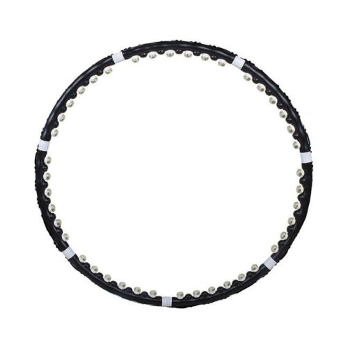 Hullahopp karika, tornakarika 85 cm – nehezített - masszázs, 0,9 kg, fekete, Springos