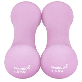  Kézi súlyzó szett, 2×0,5 kg – neoprén, rózsaszín - Springos