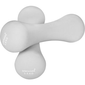 Kézisúlyzó 2x2,5 kg-os neoprén szürke Springos