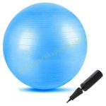   Springos Gimnasztikai labda Durranásmentes 55 cm pumpával Világos Kék PREMIUM