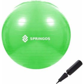   Gimnasztikai labda, durranásmentes, 65 cm, PUMPÁVAL, Springos 