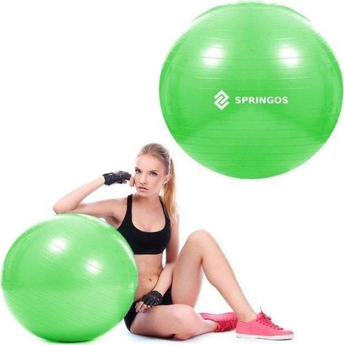 Gimnasztikai labda, durranásmentes, 65 cm, PUMPÁVAL, Springos 