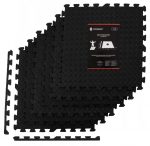 Puzzle fitnesz szőnyeg EVA fekete 60x60x1,2 cm (6 db-os)