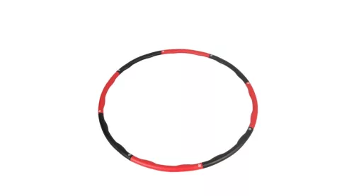Masszázs hullahopp / tornakarika – 100 cm, piros-fekete – PRO-Sport