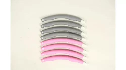 Masszázs hullahopp / tornakarika – 100 cm, pink-szürke – PRO-Sport