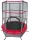 Trambulin 137 cm + védőháló RED, PRO-Sport