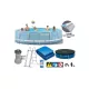 Vízforgatós medence szett, fémvázas 457x122 cm INTEX PRISM FRAME POOL 26726