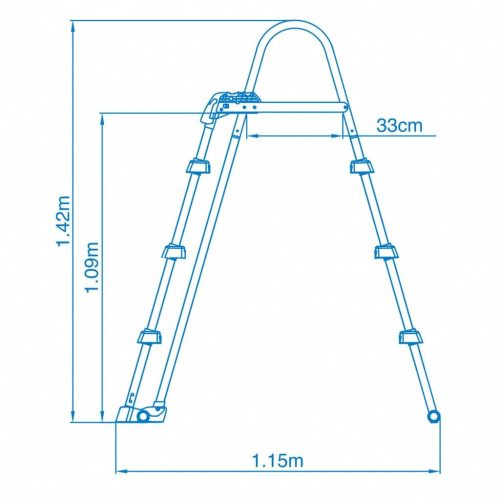 Biztonsági medence létra 91-107 cm INTEX 28075
