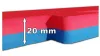 Puzzle tatami szőnyeg 100x100x2 cm piros-kék PRO-Sport 