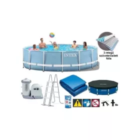   Vízforgatós medence szett, fémvázas 549x122 cm - INTEX PRISM FRAME POOL 26732