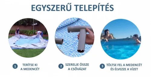 Fémvázas medence szett 300x175x80 CM INTEX PRISM FRAME 26784