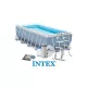Fémvázas medence szett 400x200x100 cm - INTEX PRISM FRAME 26788