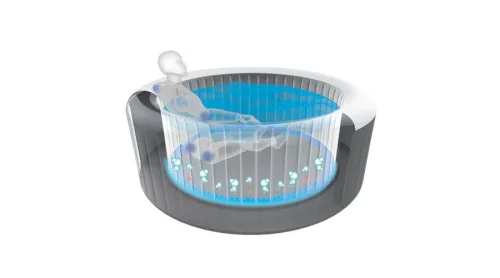 6 személyes felfújható jakuzzi - Intex PureSpa Greywood Deluxe