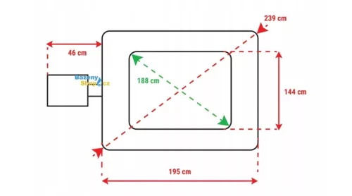 Masszázsmedence, 6 személyes Mobil Jacuzzi PureSpa Chevron Deluxe INTEX 28472