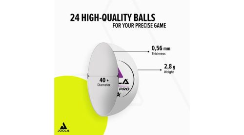 Pingponglabda 12 db fehér – JOOLA 3-STAR PRO 40+