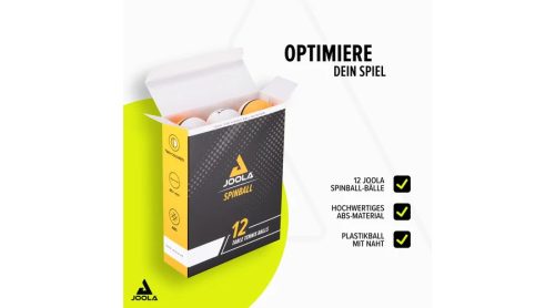 Pingponglabda készlet 12 db fehér-narancs – JOOLA SPINBALL