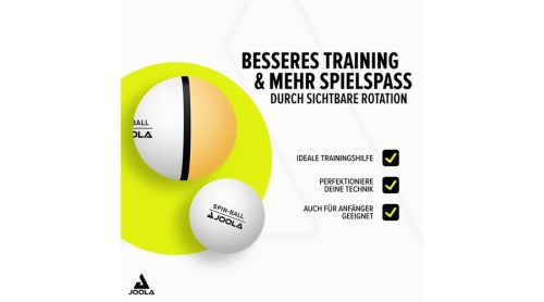 Pingponglabda készlet 12 db fehér-narancs – JOOLA SPINBALL
