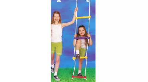 Kötéllétra, 2 m, színes műanyag, 5 fokos - Dohány-Toys